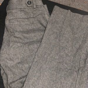 Grey pinstriped Banana Republic dress pants
